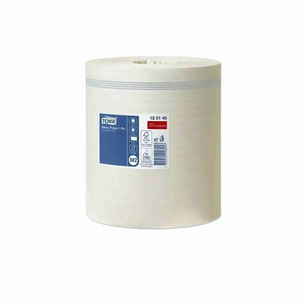 Centerruller Tork M2 Basic 1-lags Hvid 120145, 300 m. x 6 rl.