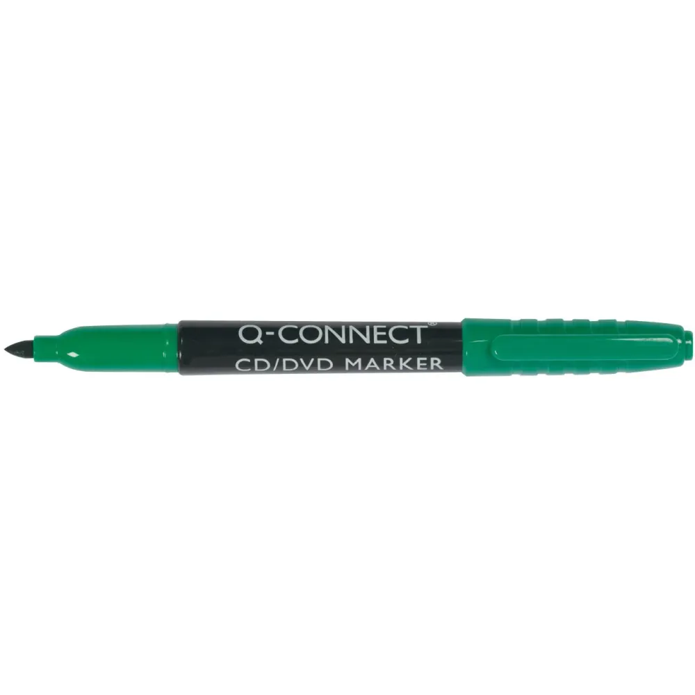 Q-connect CD/DVD-marker 1mm grøn