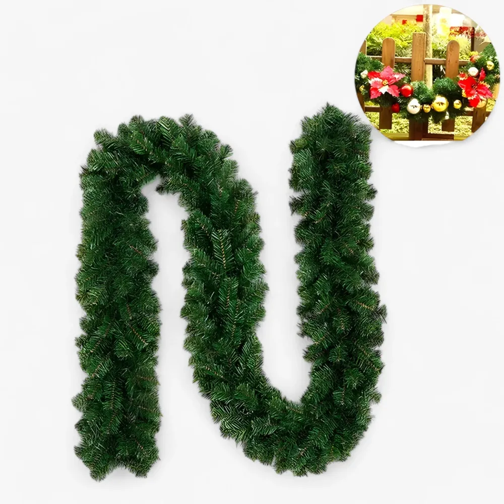 Holly | Julekrans i kunstig gran 2,7M - Elegant festdekoration