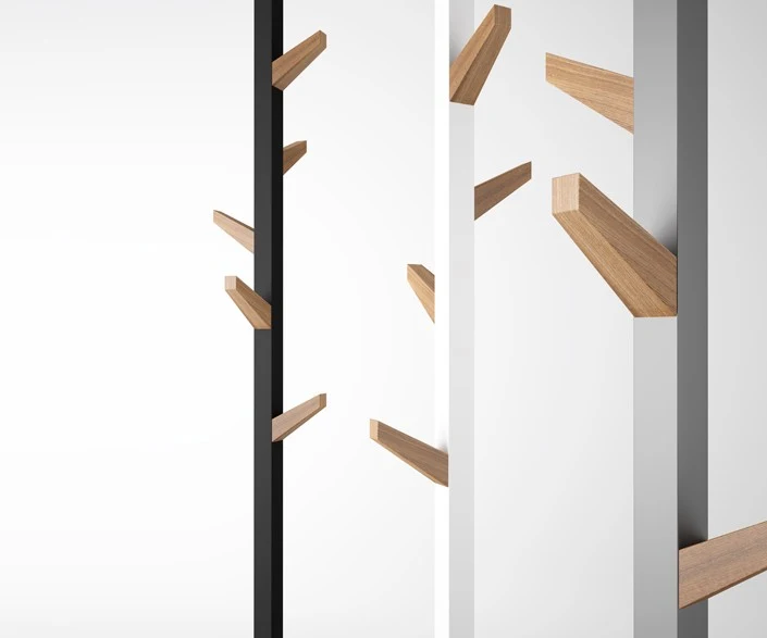 Second Tree stumtjener / coat rack | Scratch-Resistant | Easy Mount