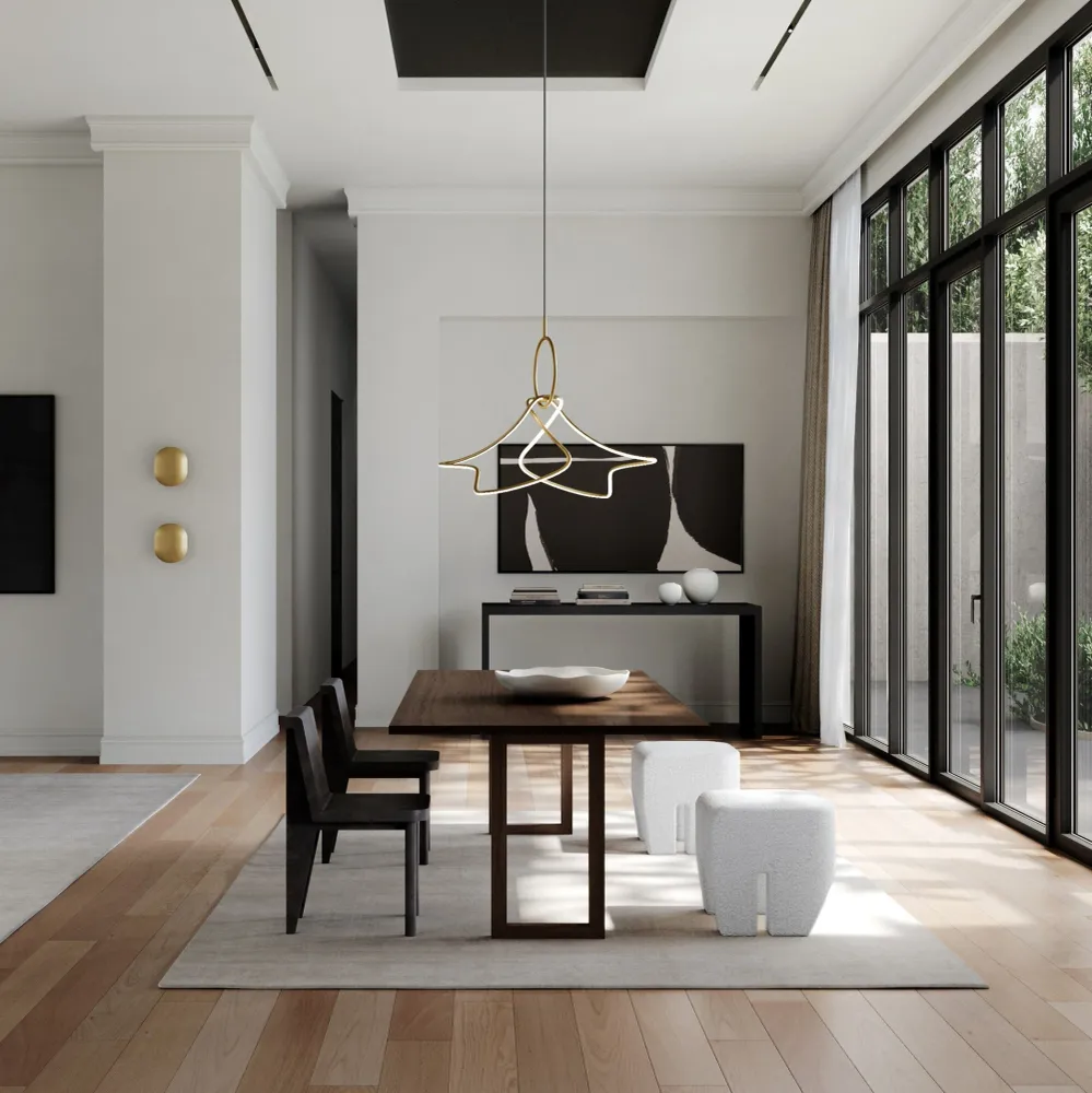 Brutus Slank Dining Chair - Coffee