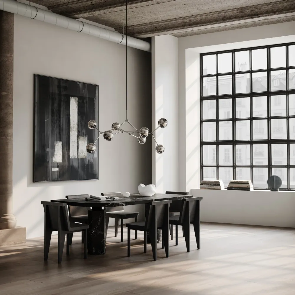 Brutus Slank Dining Chair - Coffee