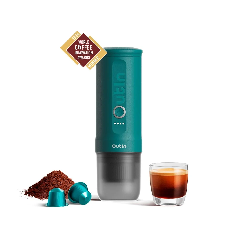 OutIn Nano Bærbar Espressomaskine - Påfugl Temperature Control