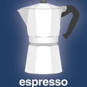 plakat: espresso - italian coffee maker - lapis sapphire Coffee Lovers 60