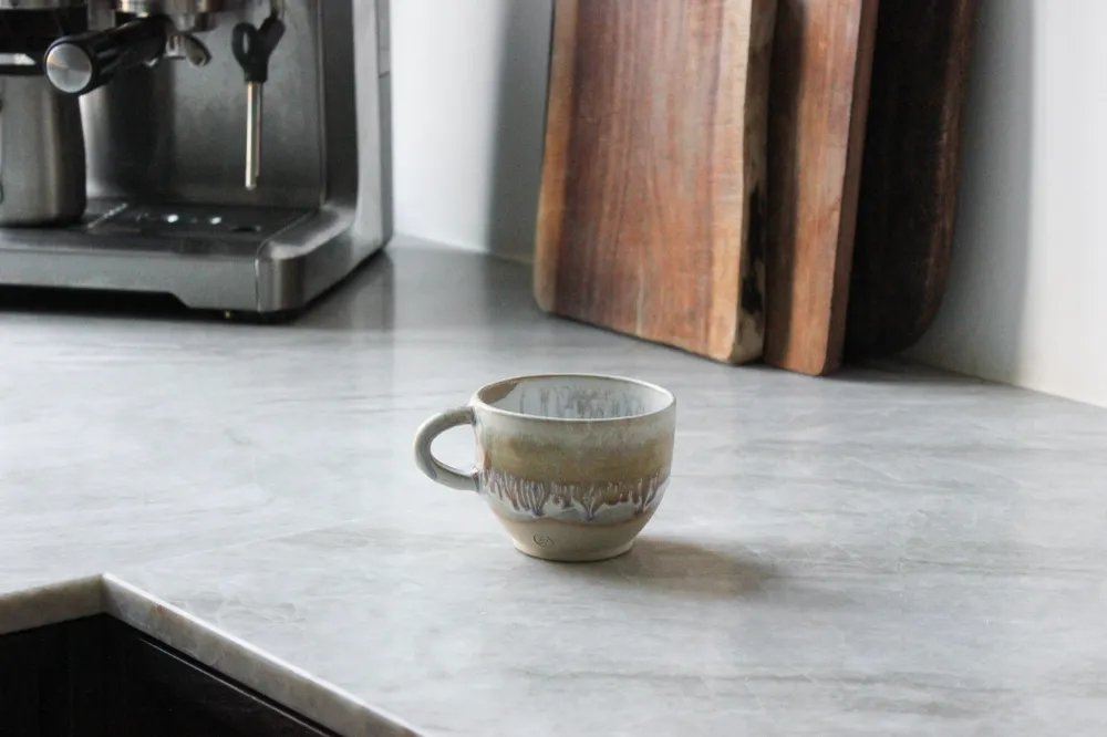 Elkedel Kop med hank - Brun/Beige