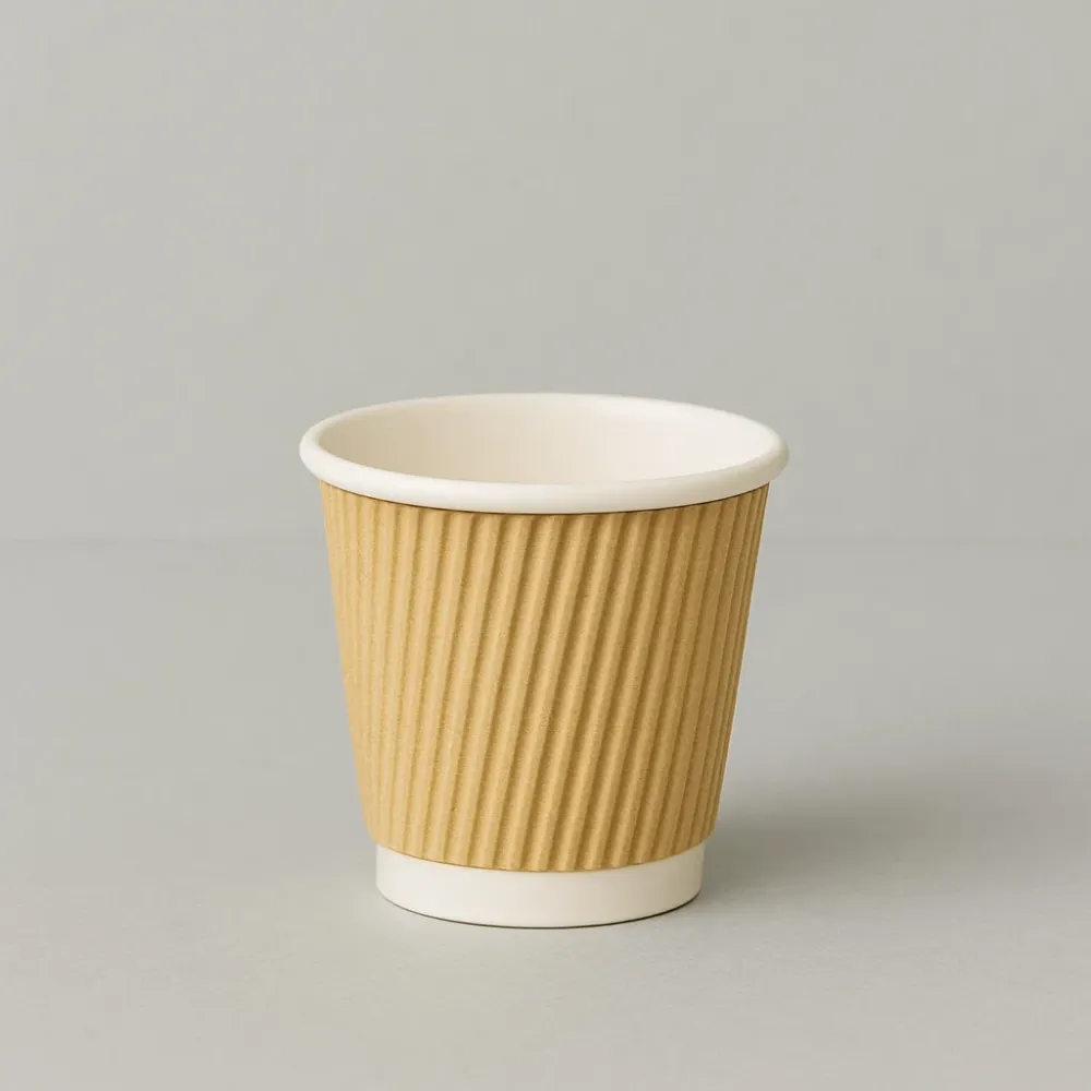 Espressokop 10 cl - Natur - Ripple Wall (25 stk)