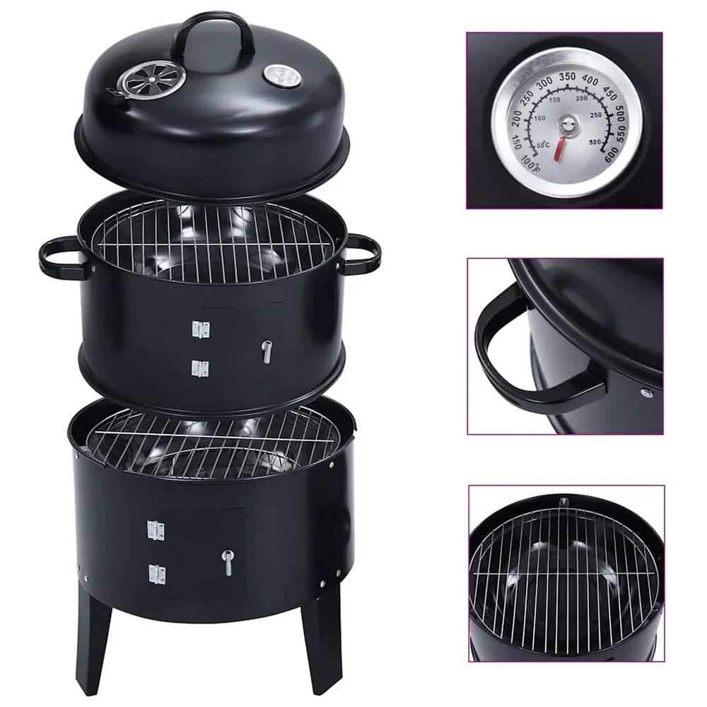 3-I-1 Kul-/Røgegrill 40X80 Cm