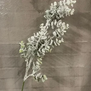 Eukalyptusgren med sne og glitter 75cm