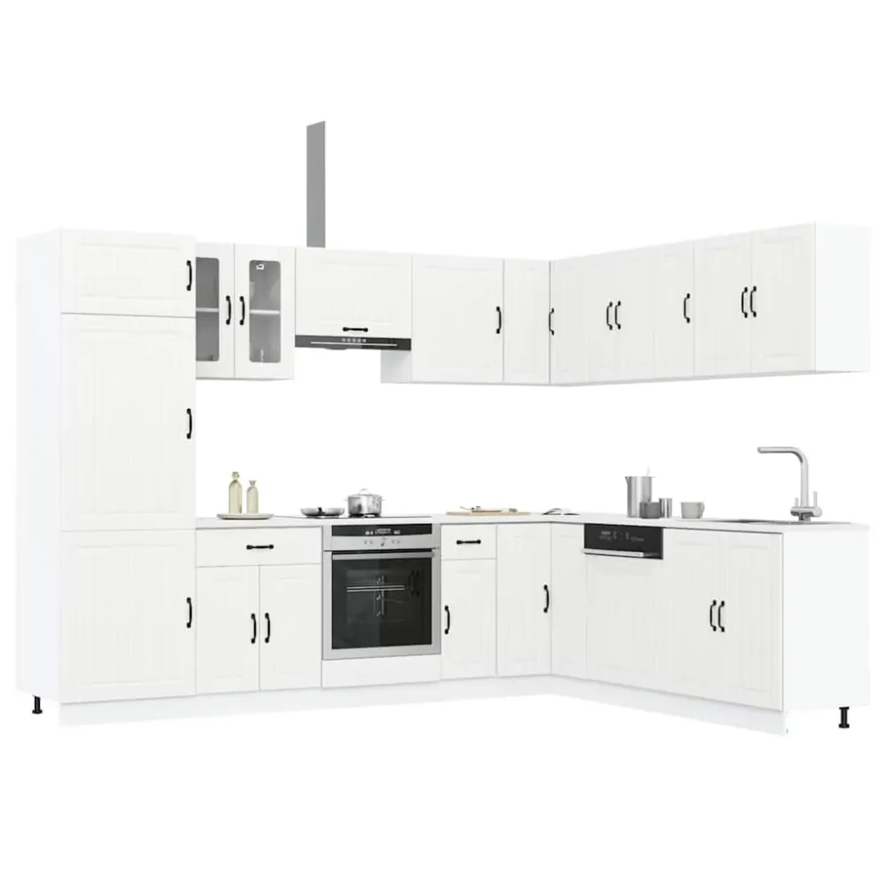 14-Delt Køkkenskabssæt "Lucca" Designed Træ Hvid