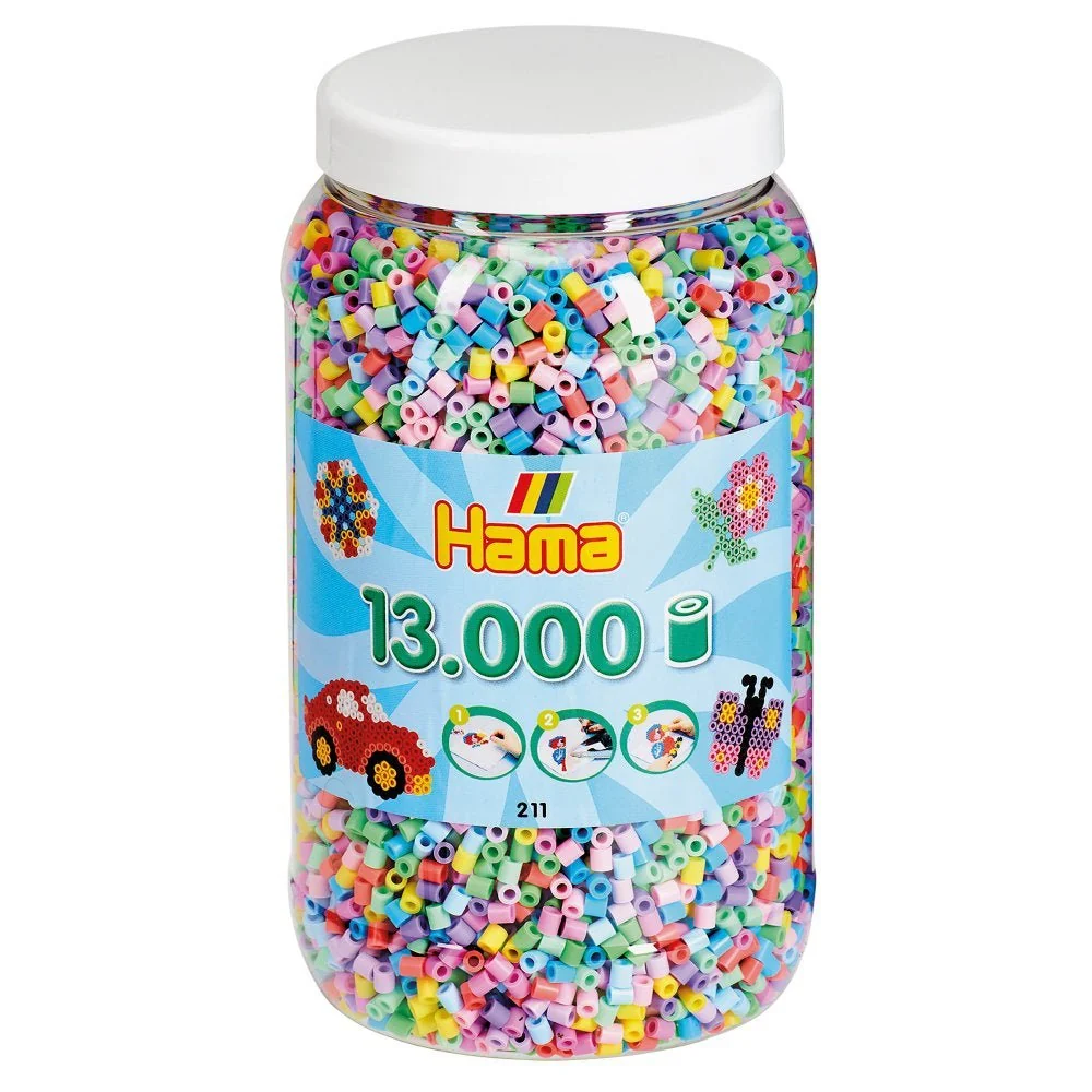 Hama Perler Midi 13000 stk Pastel Mix (211-50)