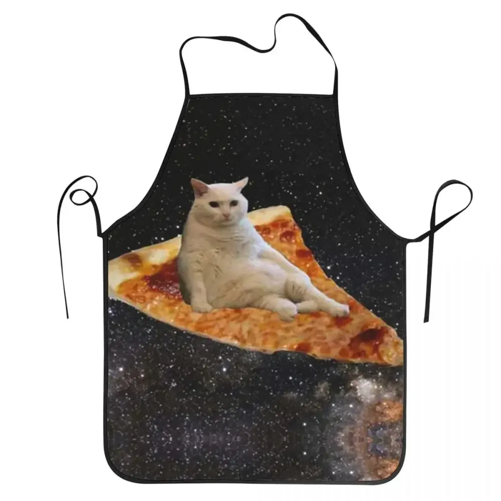 Humoristisk Unisex Pizza Chat Espace Meme Køkkenforklæde - Oxford - Til kokke 1