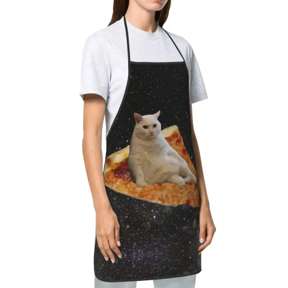 Humoristisk Unisex Pizza Chat Espace Meme Køkkenforklæde - Oxford - Til kokke 1