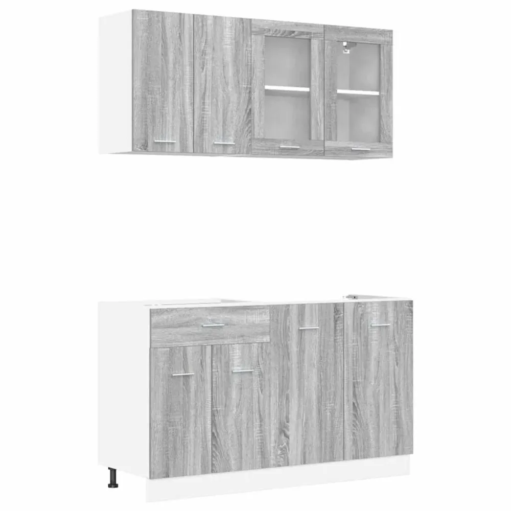 Køkkenskabssæt Lyon 4 pcs Grå sonoma-eg 140 x 46 x 81.5 cm