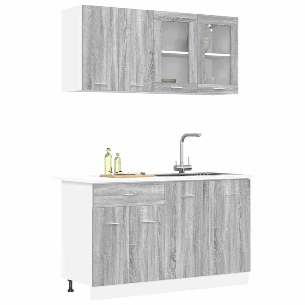 Køkkenskabssæt Lyon 4 pcs Grå sonoma-eg 140 x 46 x 81.5 cm
