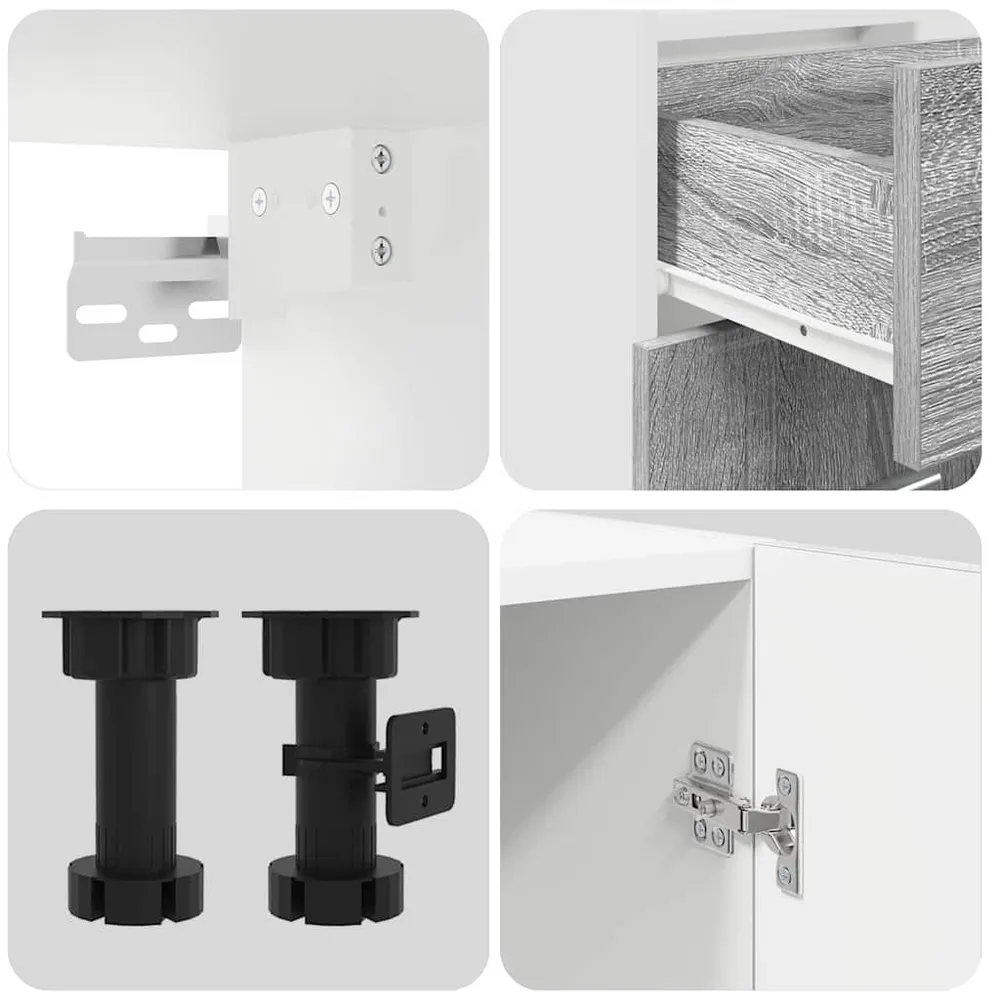 Køkkenskabssæt Lyon 4 pcs Grå sonoma-eg 140 x 46 x 81.5 cm