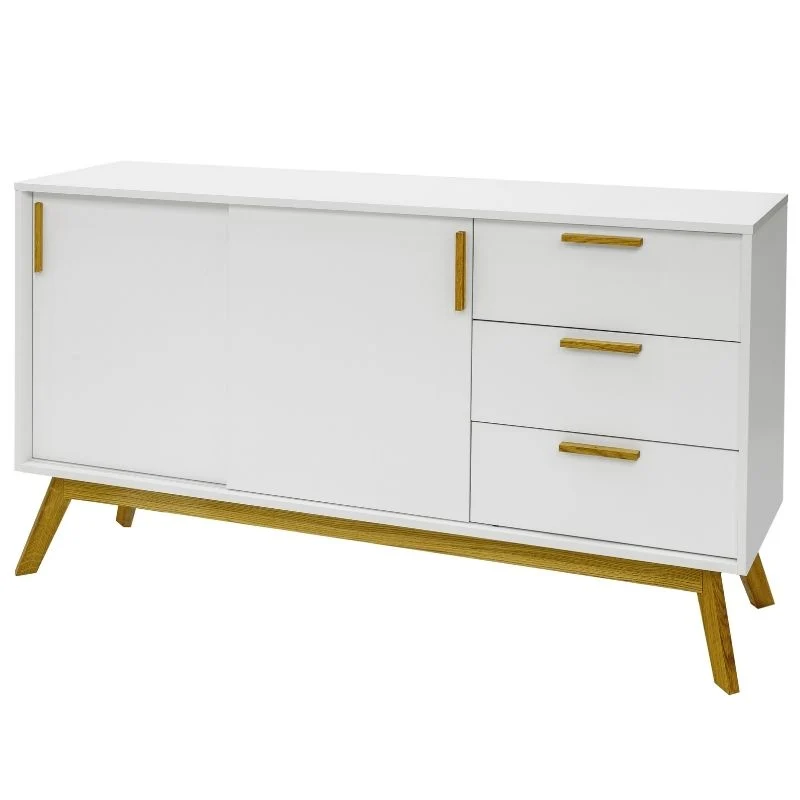 Kridt Woodman Kensal skænk med skydelåger 149x40x80 cm