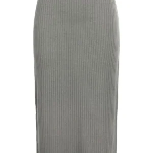Pieces - Pckylie Midi Skirt - 3301046 Airy Grey Melange Xs