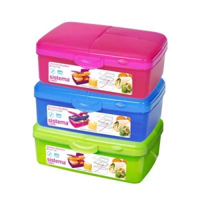 Sistema Slimline madkasse quaddie 1,5 liter - ass. farver - 1 stk