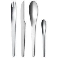 Georg Jensen - Arne Jacobsen - Bestiksæt - 4 dele - 1 kuvert - Rustfrit alloy - Mat