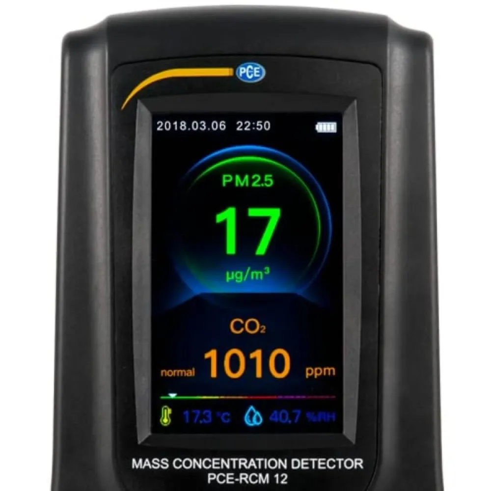 Dual Hose Luftkvalitetsmåler - CO₂, HCHO, PM2.5, PM10, temperatur og luftfugtighed