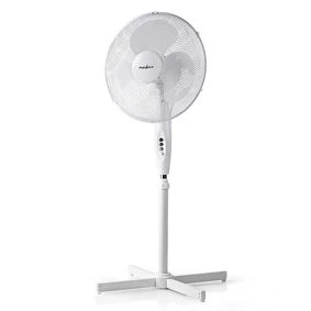 Nedis FNST10CWT40 Gulv ventilator Diameter: 40 cm, 3-Hastighed, Svingning, 45 W, Justérbar højde