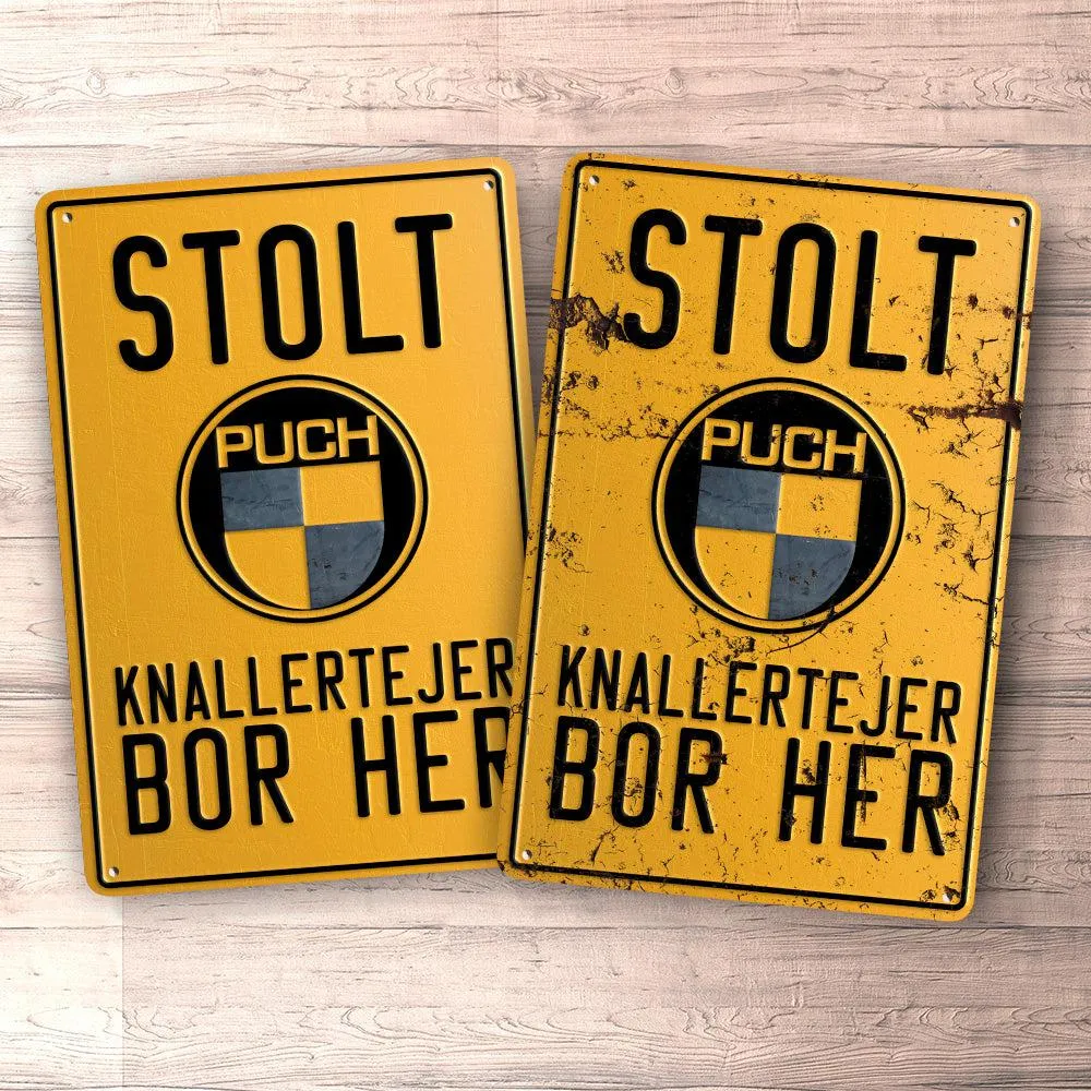 Ultra Quiet Puch - Stolt Puch Knallertejer Bor Her Skilte, Musemåtte, Dørmåtte