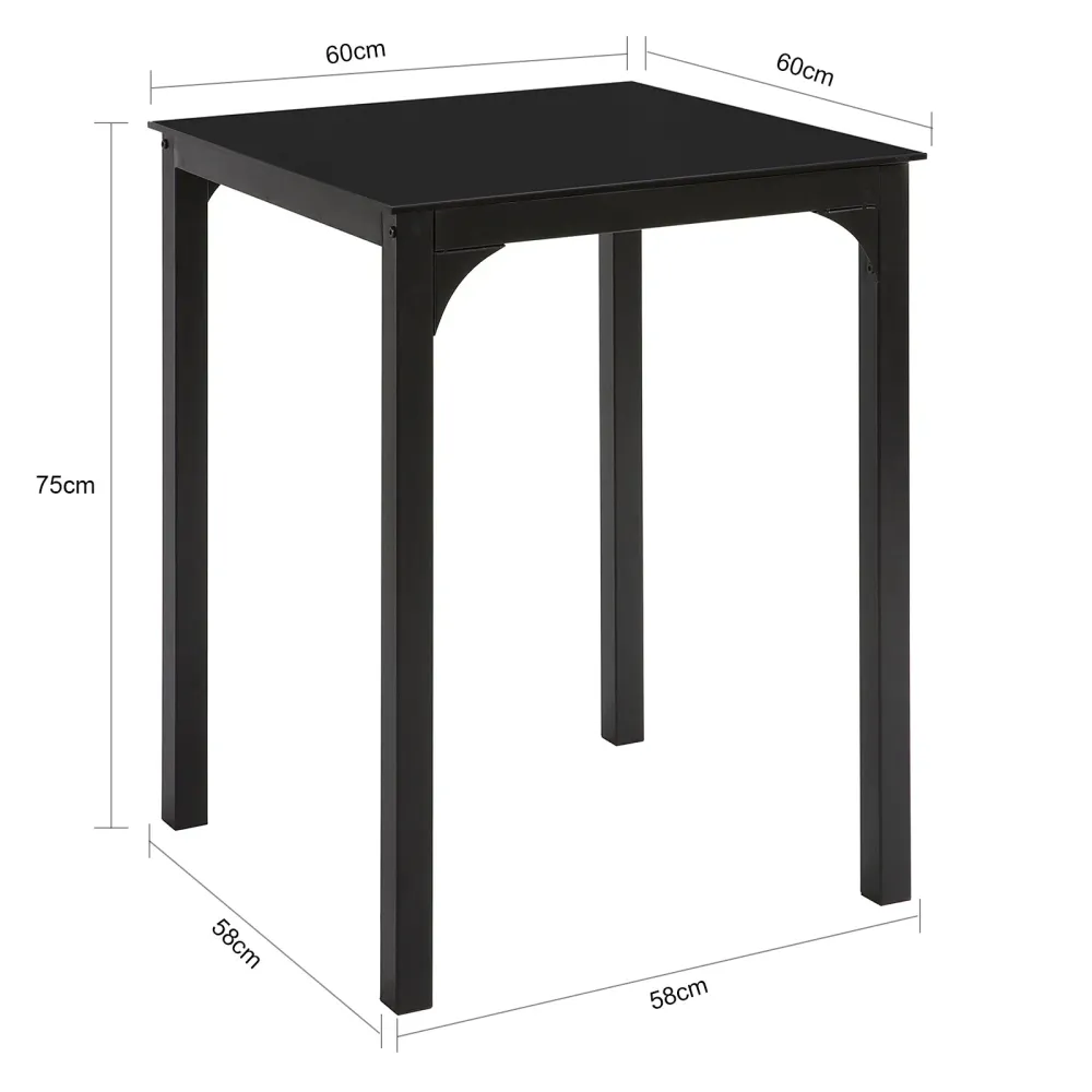 Enkelt og robust spisebord, onyx | Heat Resistant |
