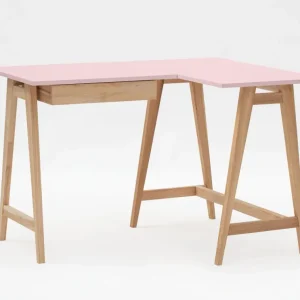 LUKA Asketræ Hjørneskrivebord B 115cm x D 85cm / Rose Højre Side