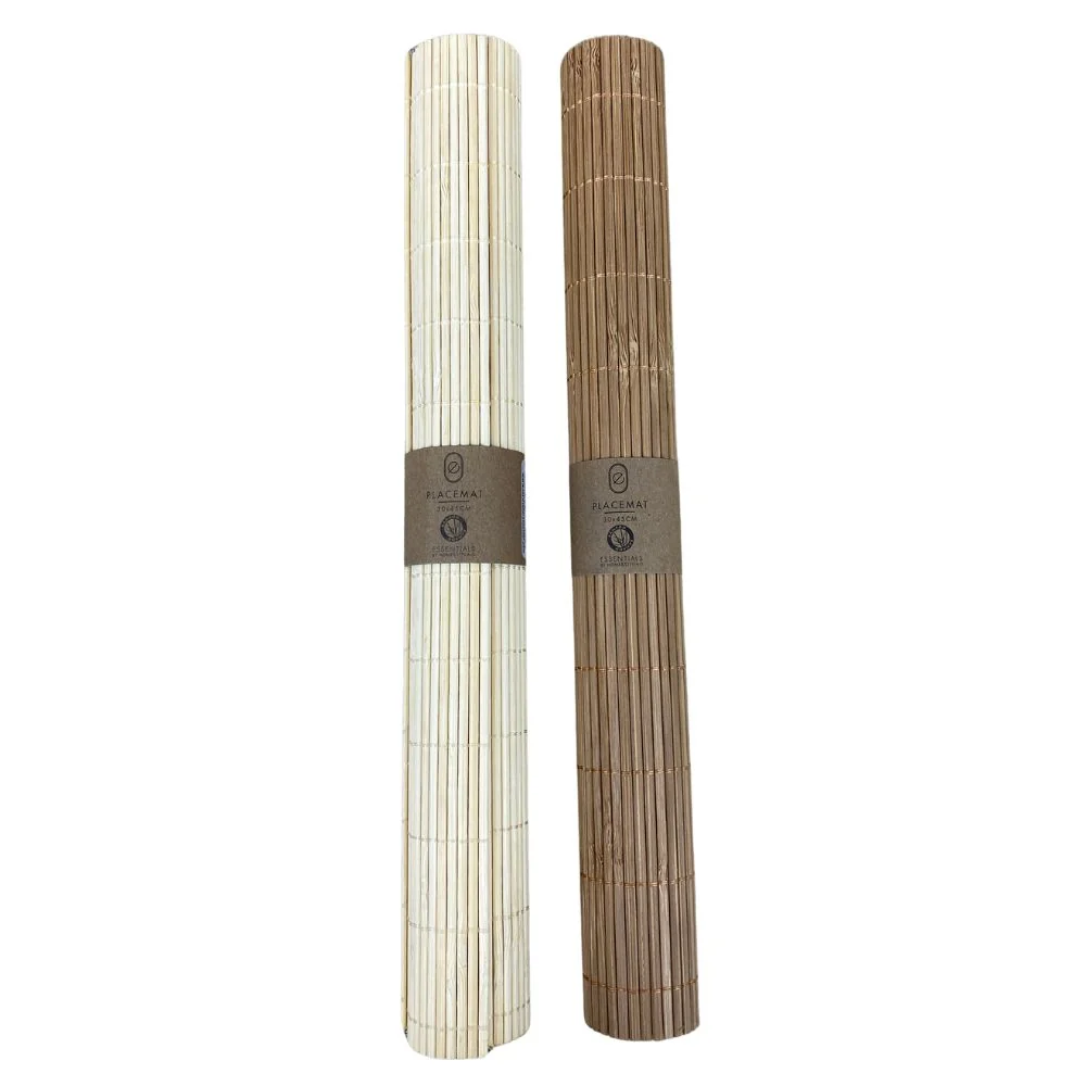 Dækkeserviet i bambus 1 stk. - 30 x 45 cm assorteret farve