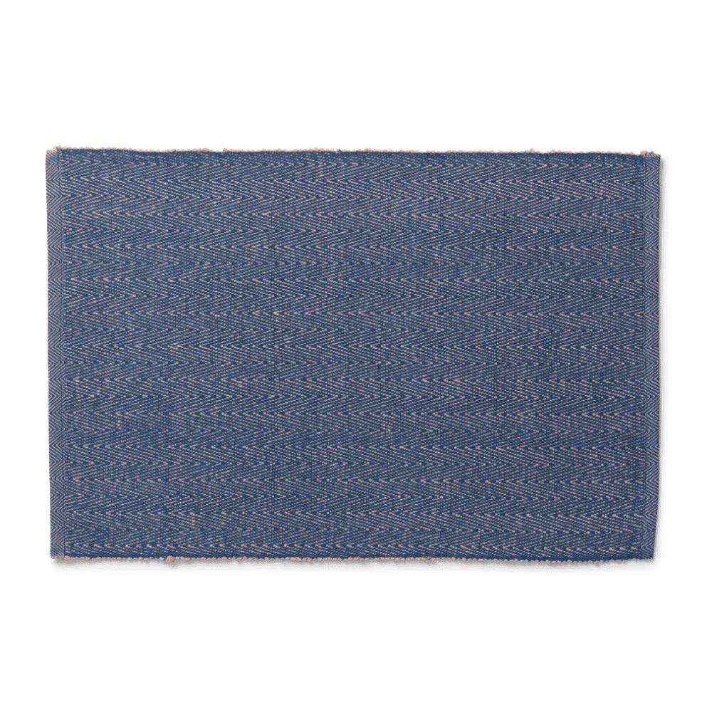 Lyngby porcelæn - Herringbone Dækkeserviet 43x30 cm blå