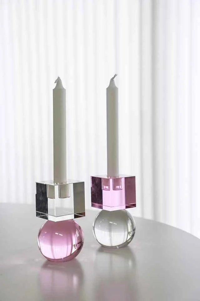 Crystal Color Crush - Pink/Clear Couple