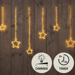LED gardinlys med stjerner 400CM