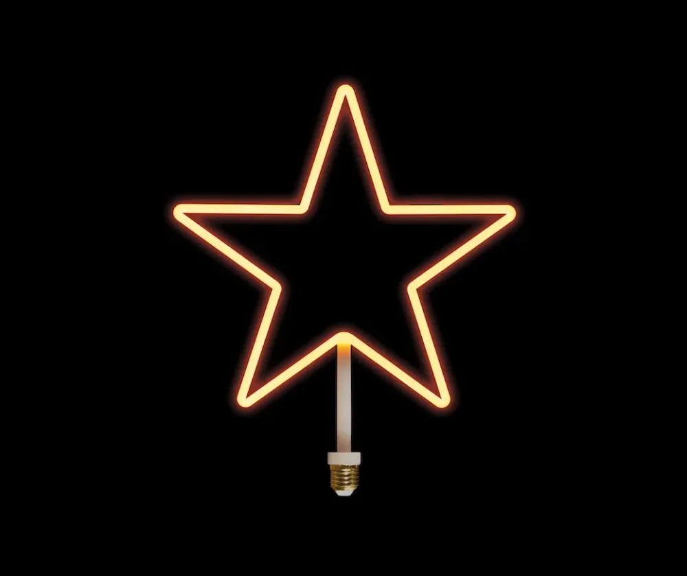 Stjerne LED pære 305x360mm