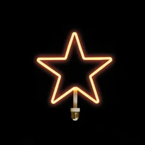 Stjerne LED pære - juledekoration