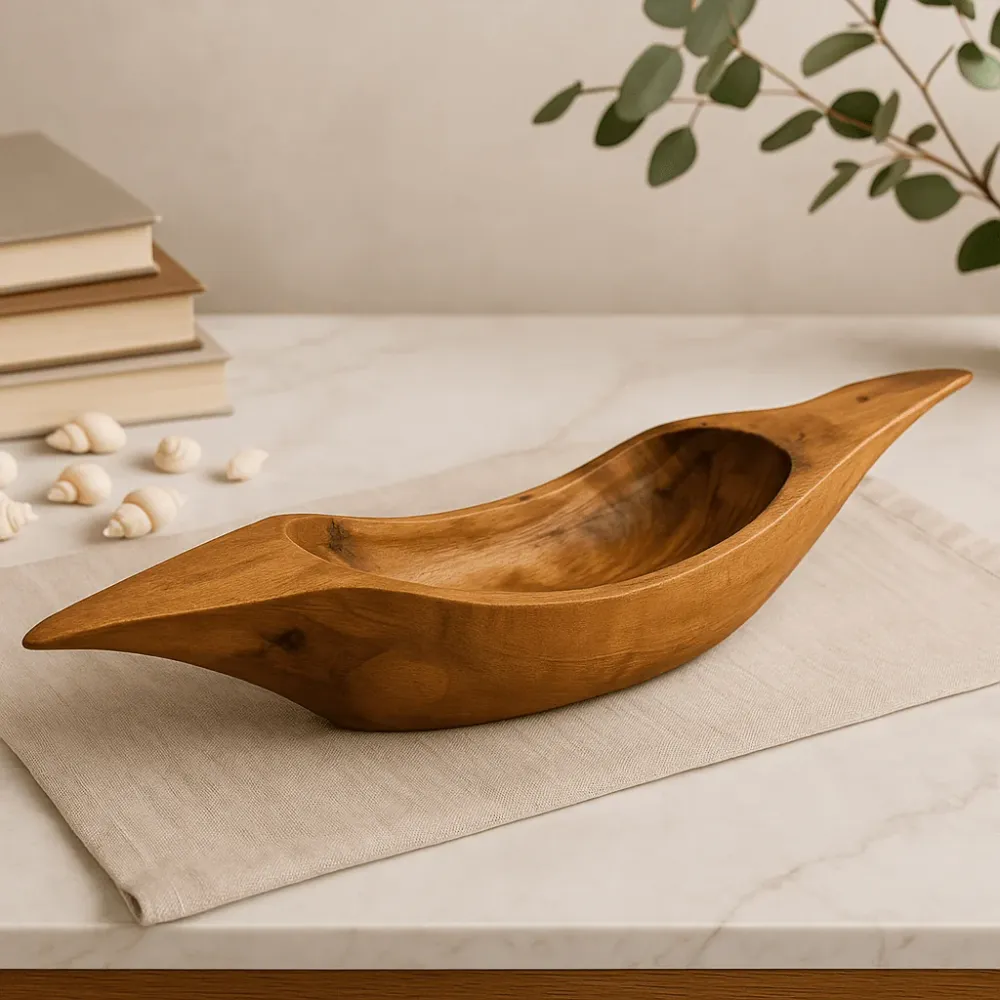 Teak Rod Skål Græsk Stil 45cm