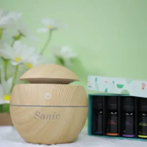 PAKKETILBUD - Aroma diffuser + 6 stk æteriske olier i GIFTBOX
