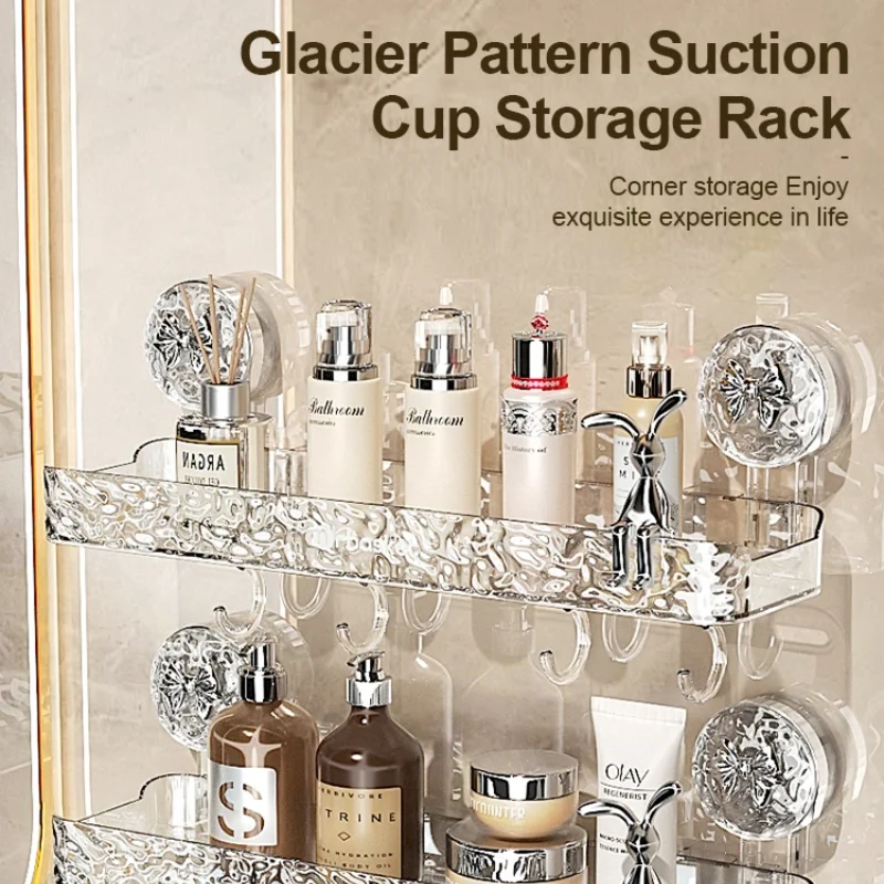 GlideHold® StorageRack: Luksuriøs No-Drill Arrangør Opbevaring Rack Graa