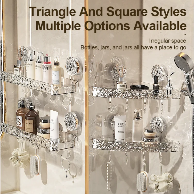 GlideHold® StorageRack: Luksuriøs No-Drill Arrangør Opbevaring Rack Graa