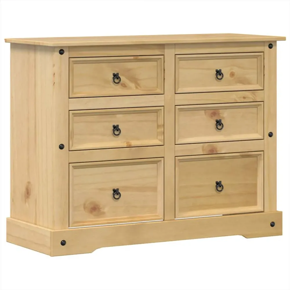 Kommode Corona 112X48X91 Cm Massivt Fyrretræ