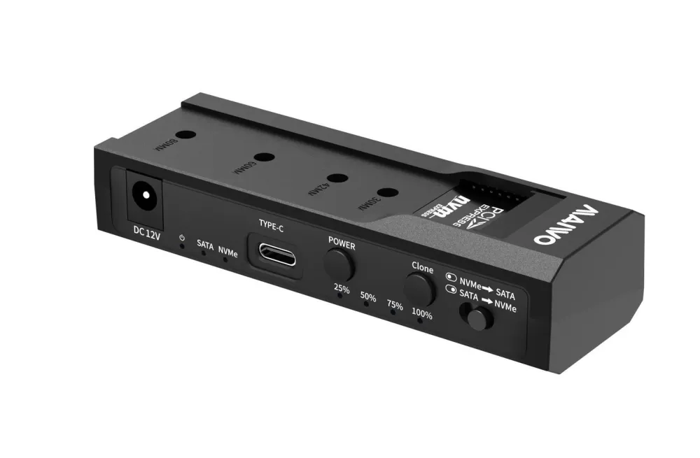 Maiwo Offline Hard Drive Kloning NVMe M.2 SSD til 2,5" og 3,5" SATA HDD MODERN USB 3,2 10Gbps