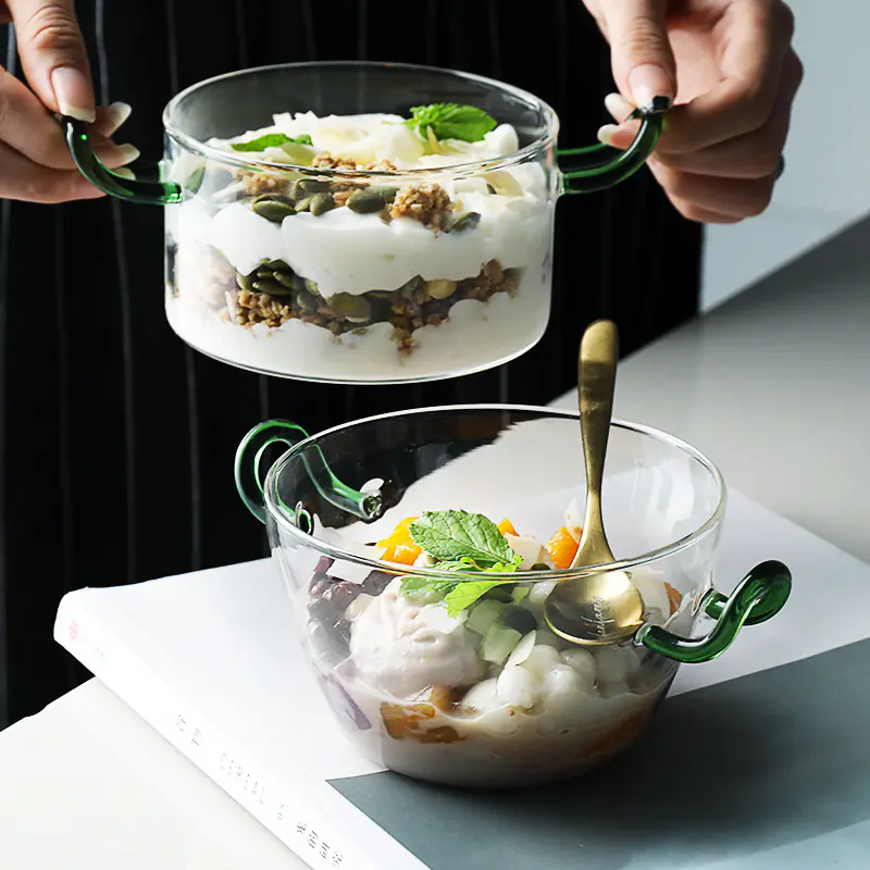 Nordic Borosilicate Fire-resistant Glass Salad Bowl