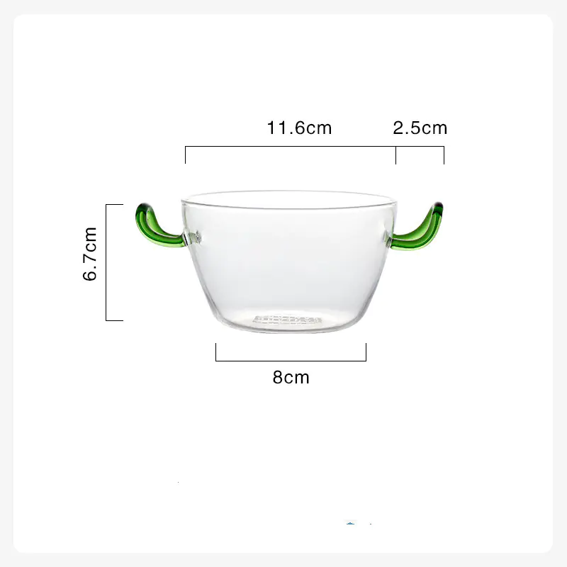 Nordic Borosilicate Fire-resistant Glass Salad Bowl