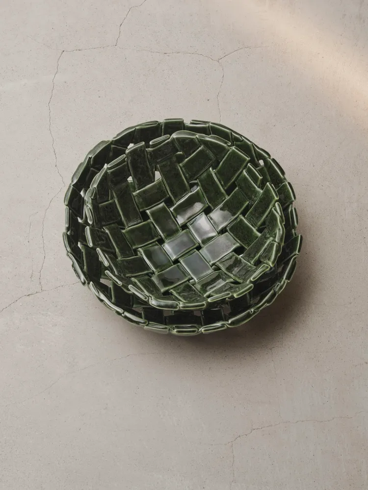 Plait Bowl - Ø30 - Emerald Sage