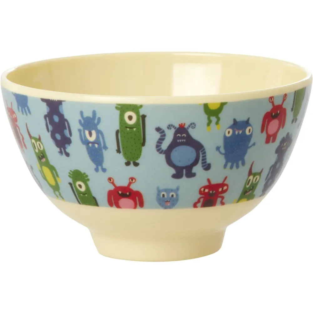 Rice Melamine Skål Med Monsters Print - Tiny - 300 Ml
