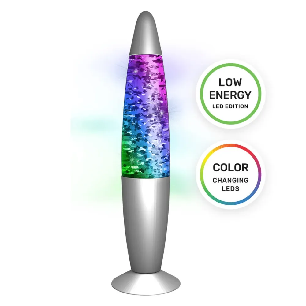 Glitter lampe, multifarvet