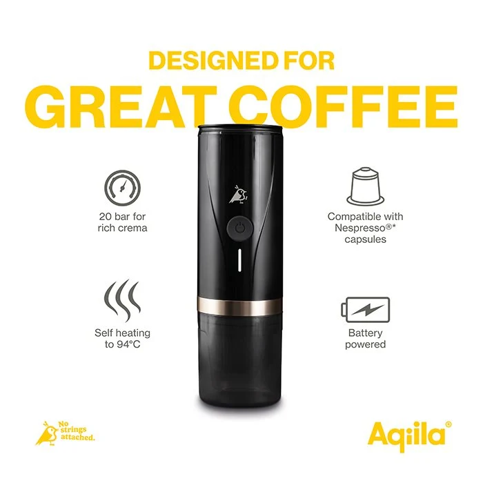 French Press Aqiila Coffeebird Transportabel Espressobrygger