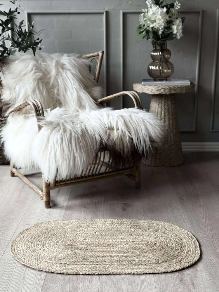Dørmåtte Jute Oval