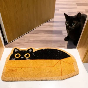 Dørmåtte - kat i kasse