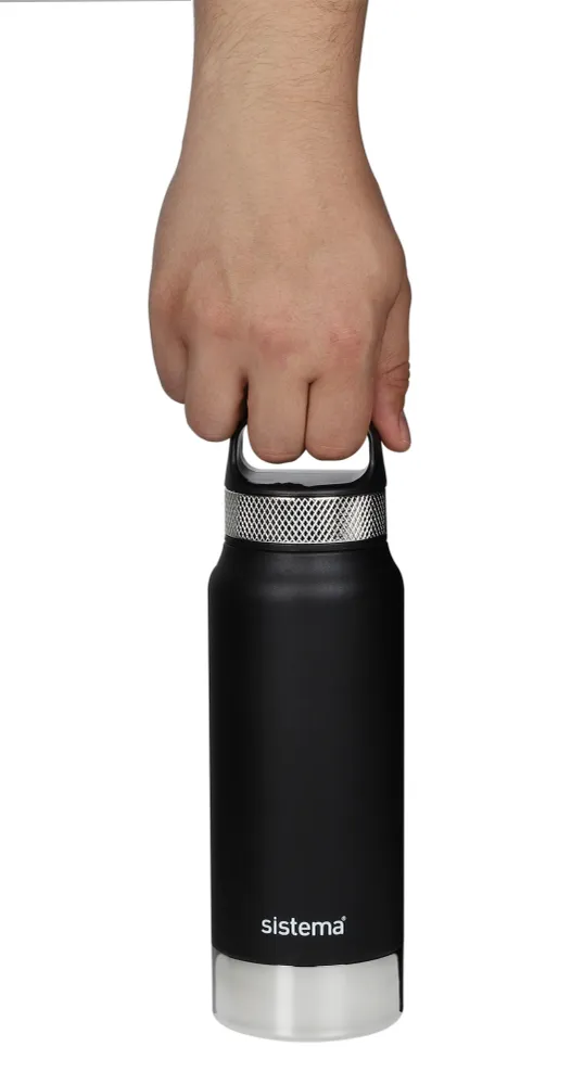 Termoflaske i rustfrit stål - 650 ml, Sort