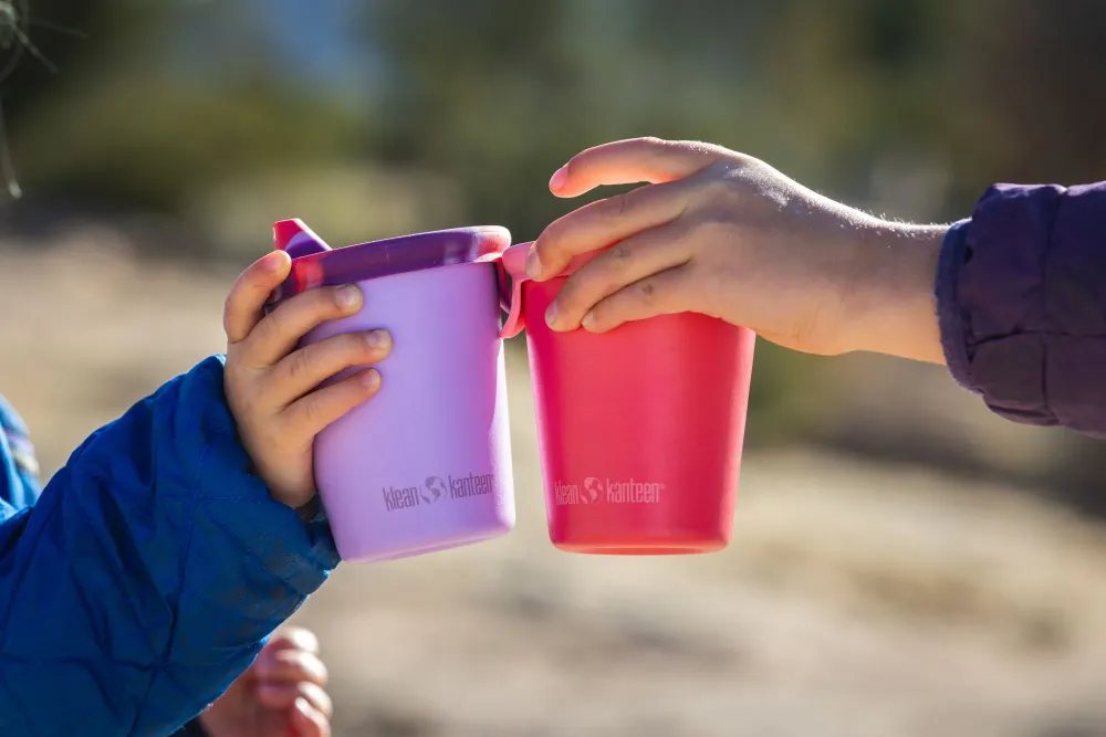 Professional Grade Klean Kanteen - kids cup - straw lid - crocus petal